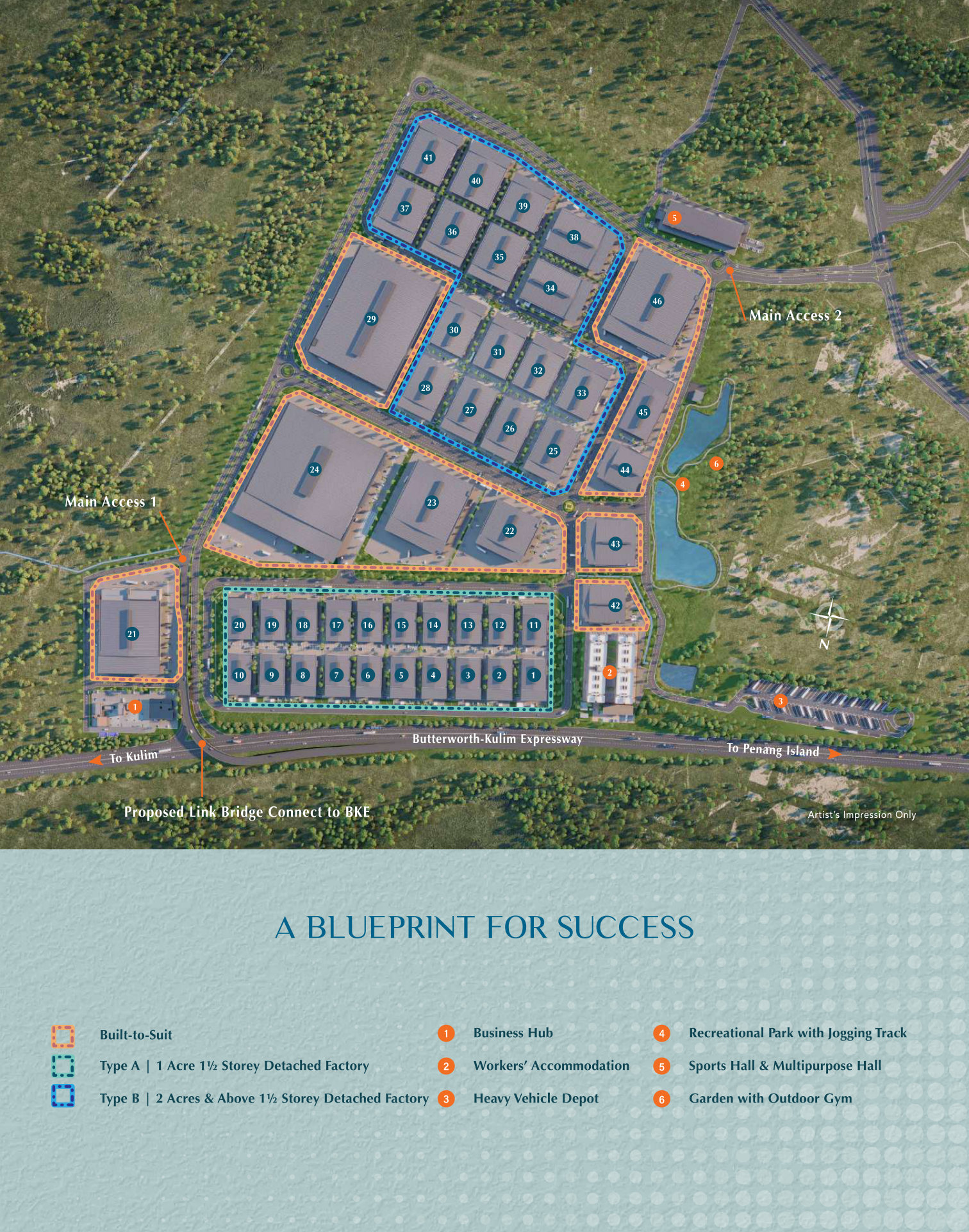 Masterplan layout of Northern TechValley industrial park
